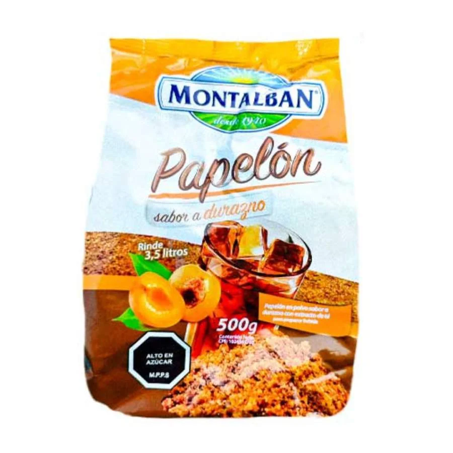 Papelon sabor a durazno montalban 500 gr