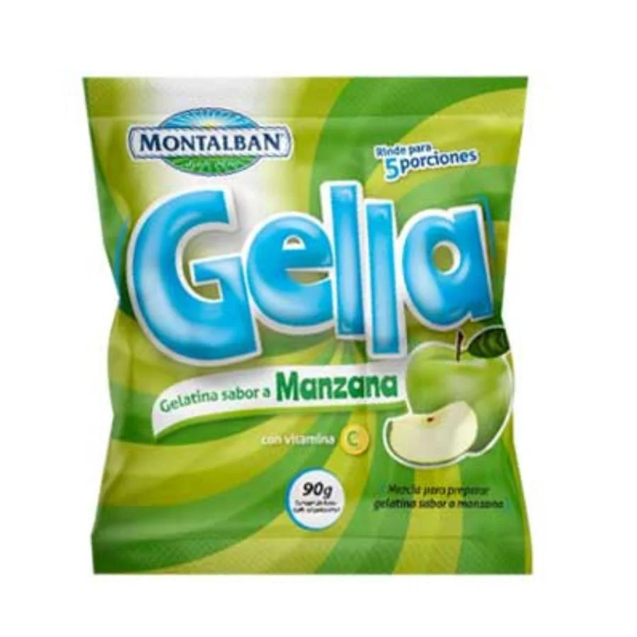 Gelatina gella sabor a manzana montalban 90g miniatura 2