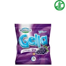 Gelatina gella sabor a uva montalban 90g