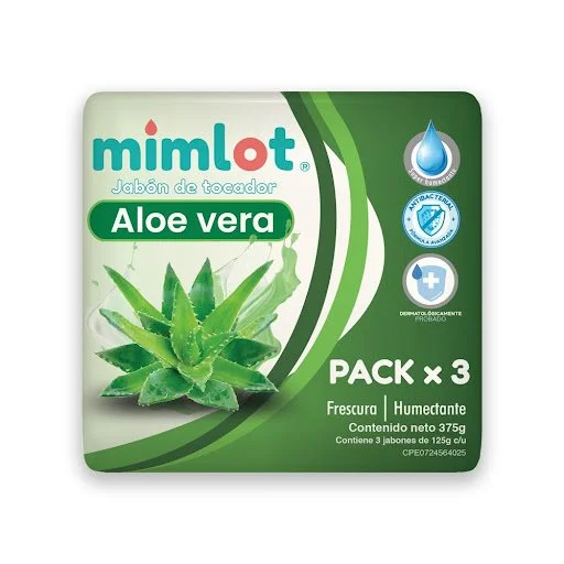 Jabon de tocador aloe vera 3pack mimlot 375 gr miniatura 2