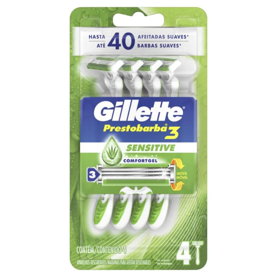 Afeitadora gillette sensitive x4 uni (48g)